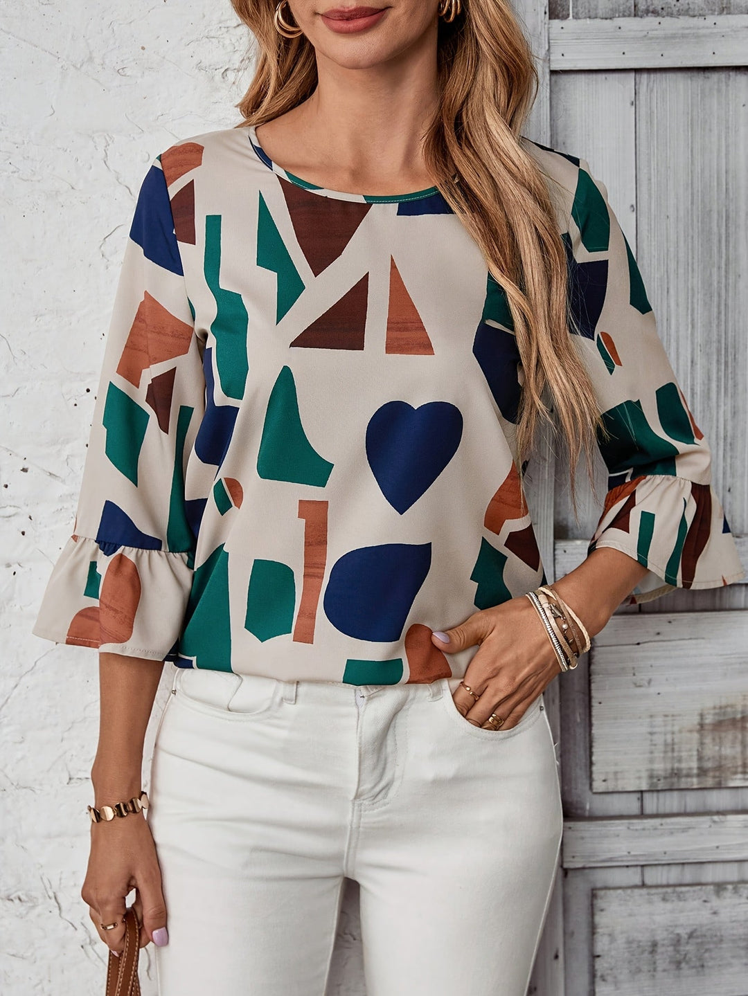 ARA – BLUSA GEOMÉTRICA CHIC