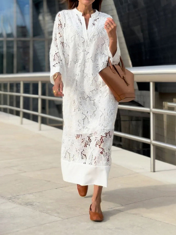 WHITNEY - VESTIDO DE ENCAJE DESLIZANTE CONTEMPORÁNEO