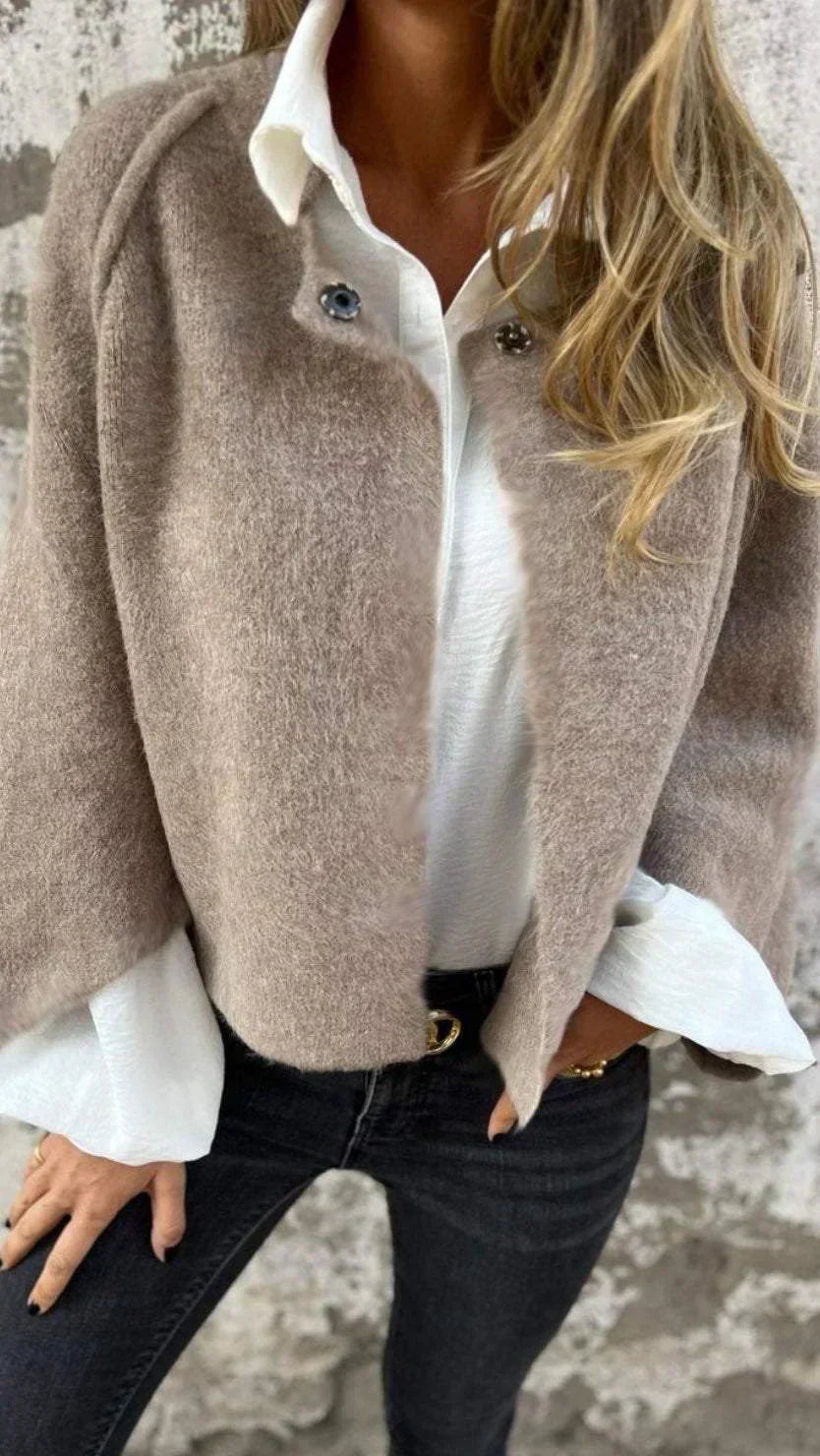 ANNABELLE - CARDIGAN CLÁSICO DE LANA MANGA LARGA