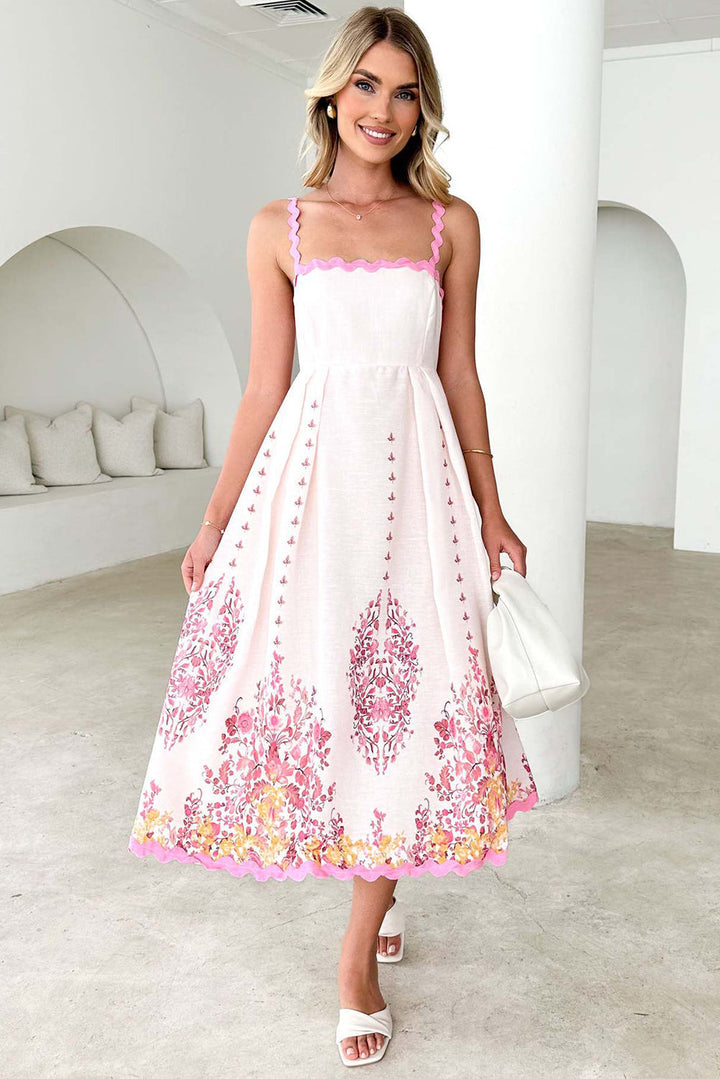 ARETE - VESTIDO SIN ESPALDA CON FLORES