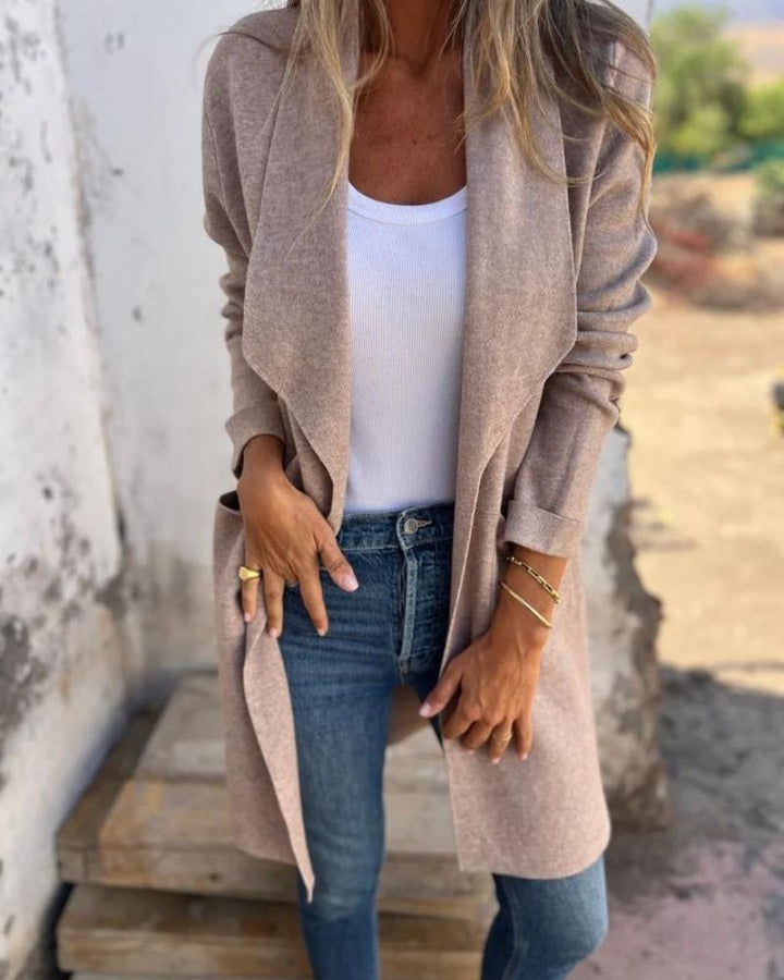 SALVEO - CARDIGAN SUAVE DE TEJIDO CON CUELLO