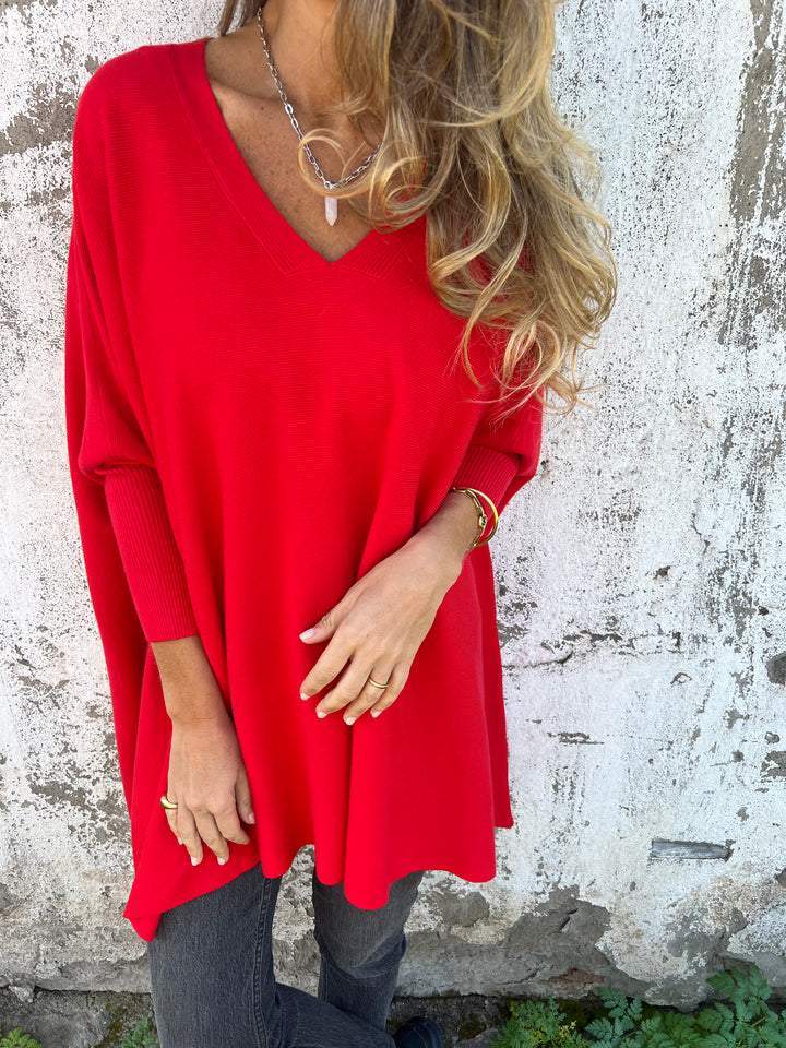 Grace™ - Suéter de punto cómodo con cuello en V y mangas largas