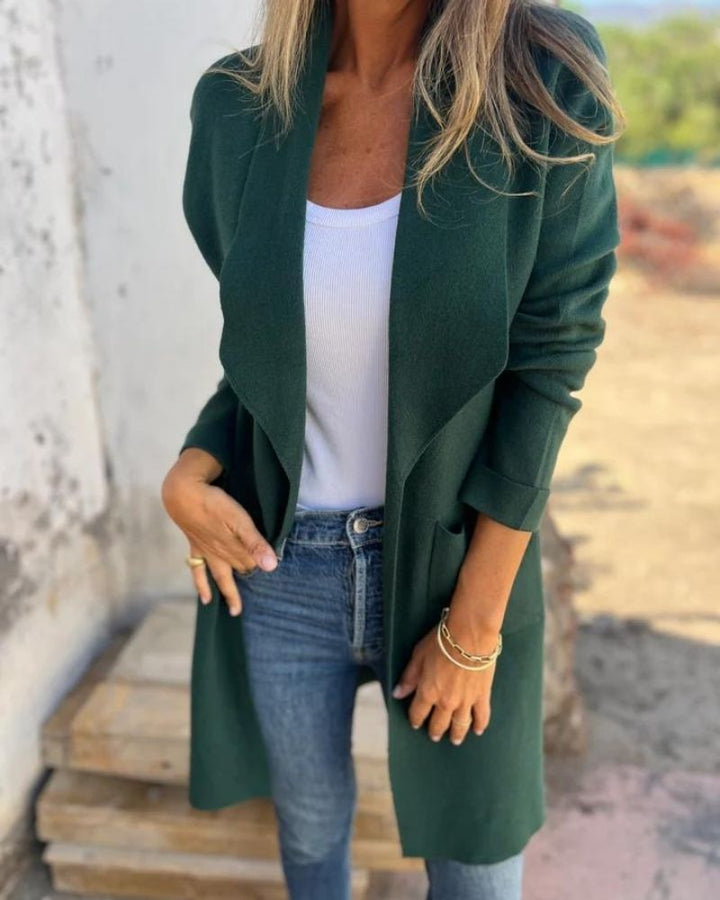 SALVEO - CARDIGAN SUAVE DE TEJIDO CON CUELLO