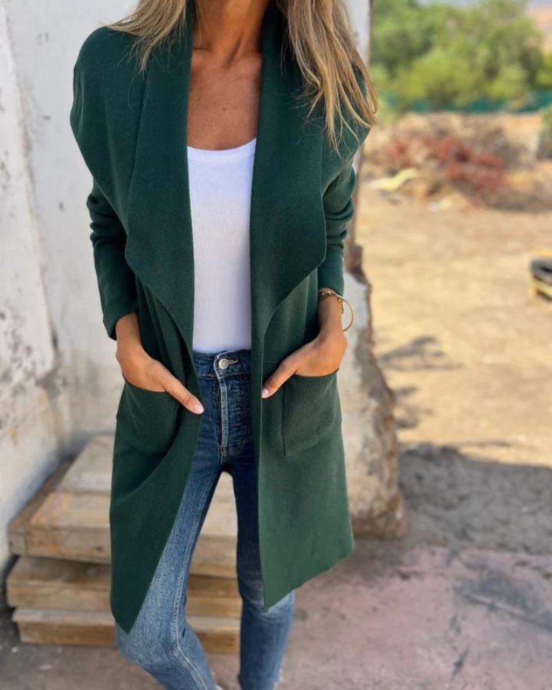 SALVEO - CARDIGAN SUAVE DE TEJIDO CON CUELLO