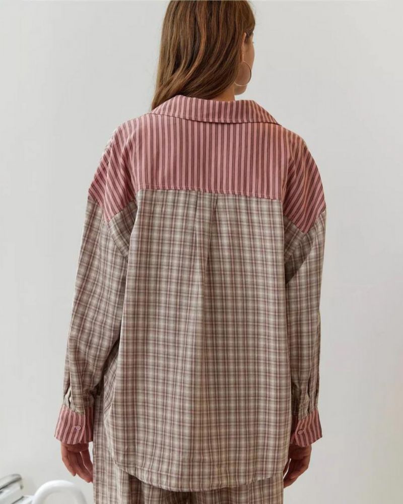 TARYN - CONJUNTO DE PIJAMA CÓMODO Y HOLGADO