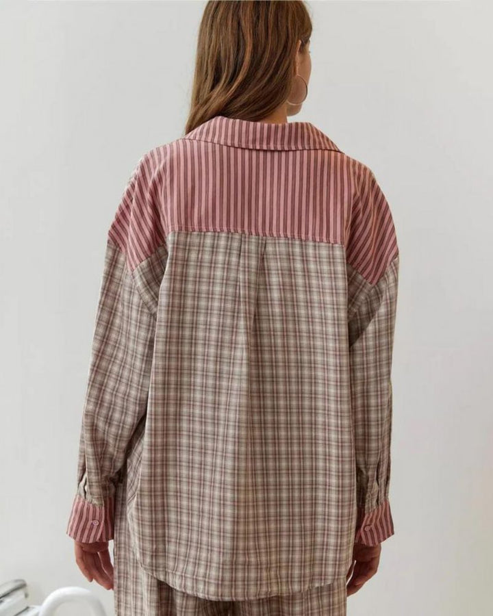 TARYN - CONJUNTO DE PIJAMA CÓMODO Y HOLGADO