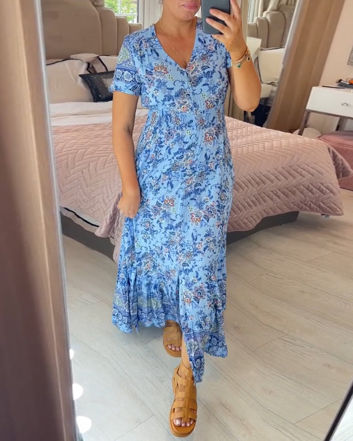 BRIAR - VESTIDO BOTÁNICO CON ESCOTE EN V