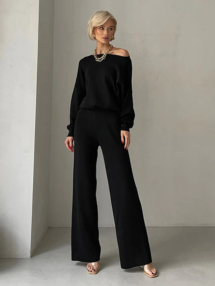 Ellie™ - Conjunto Monocromático Elegante de Punto para Invierno
