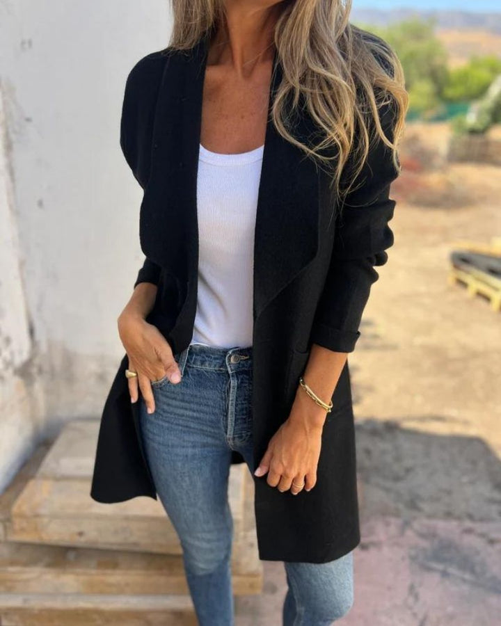 SALVEO - CARDIGAN SUAVE DE TEJIDO CON CUELLO