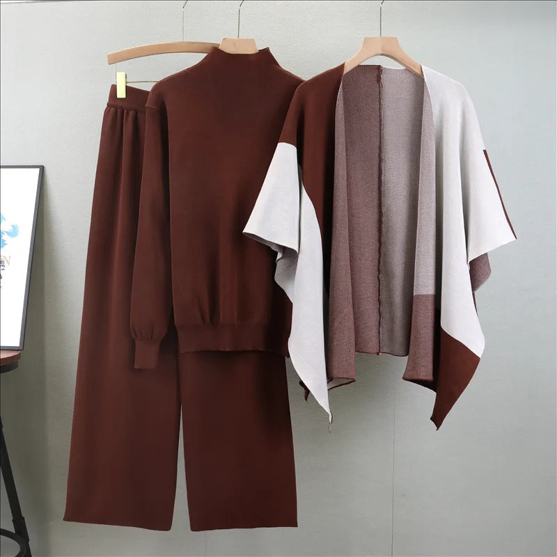 Alyssa™ - Elegante Traje de Tres Piezas de Punto