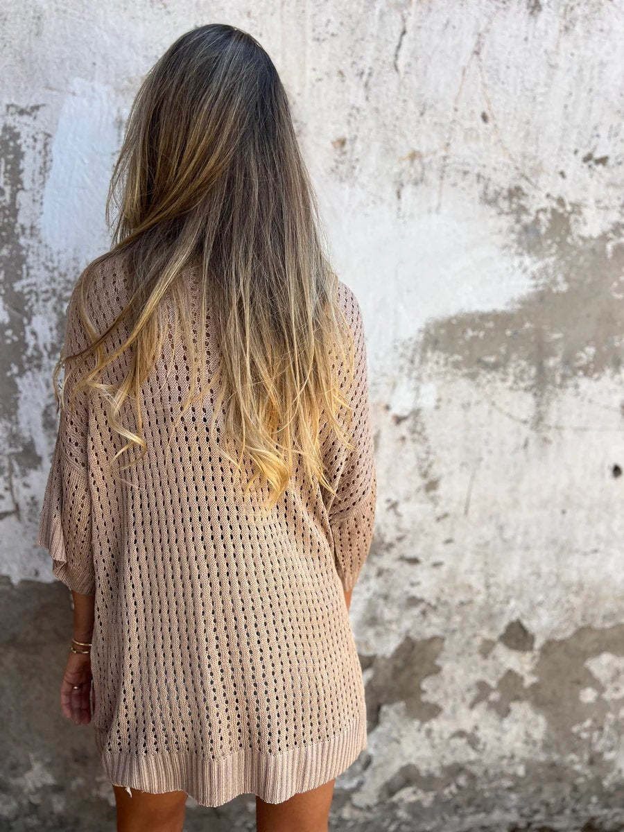 MARIGOLD - SUÉTER DE CROCHET CON ESCOTE EN V