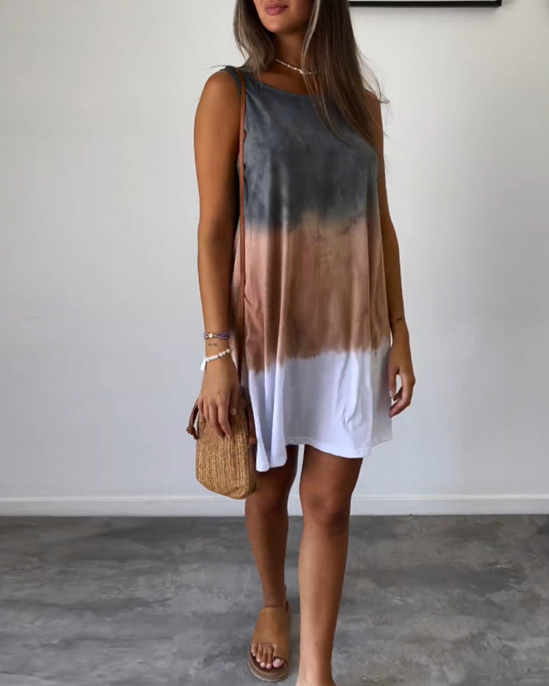 Crizzia - Vestido Casual con Degradado