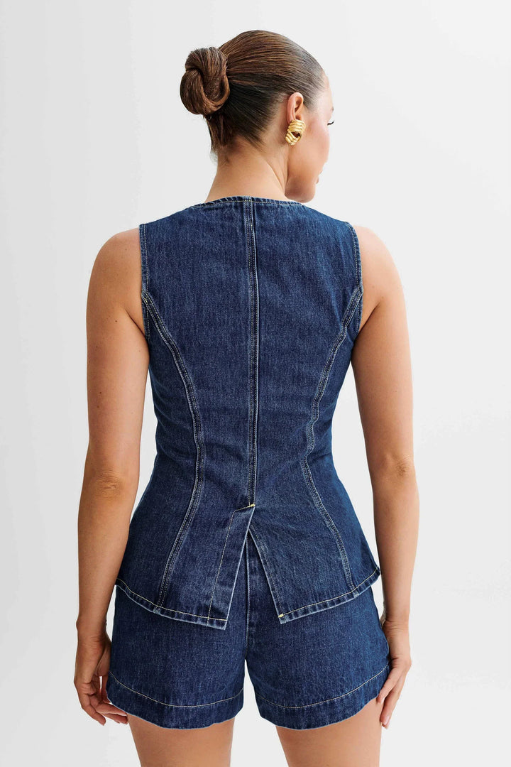 ASTER - CONJUNTO MODERNO DE DENIM DE DOS PIEZAS