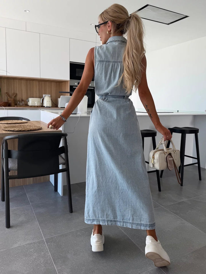 CANDICE - VESTIDO LARGO DE DENIM