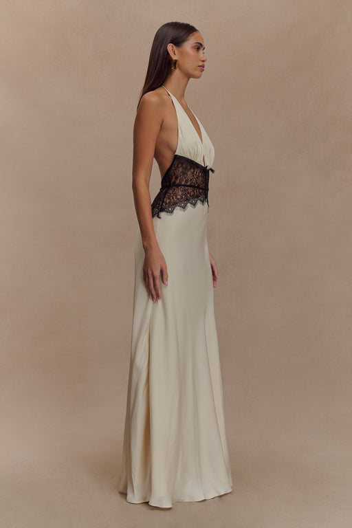 KEILANI - ELEGANTE VESTIDO LARGO HALTER SIN ESPALDA