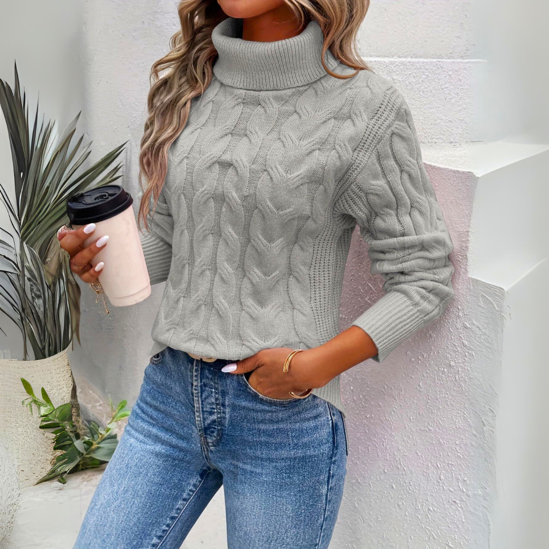 Lily™ - Suéter de Cuello Alto de Algodón Cómodo