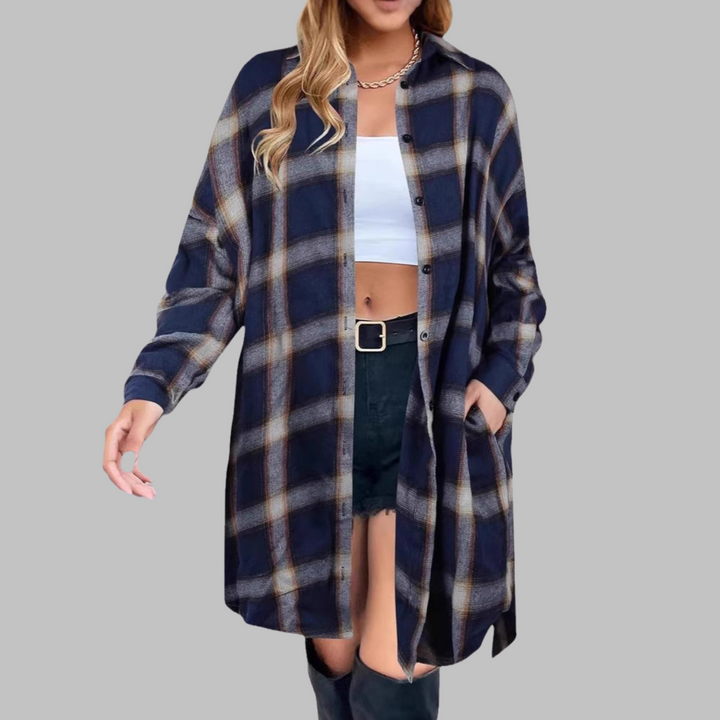 JANAYA - LA ELEGANTE BLUSA A CUADROS
