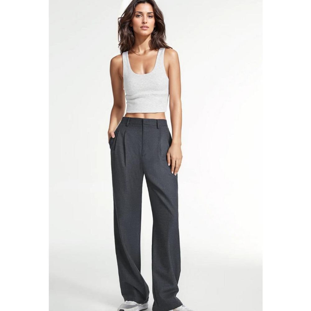MERILYN - PANTALONES ANCHOS CON CORTE CÓNICO