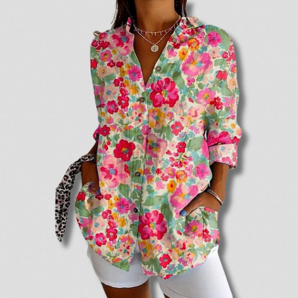 STACEY - BLUSA DE MANGA LARGA CON ESTAMPADO FLORAL