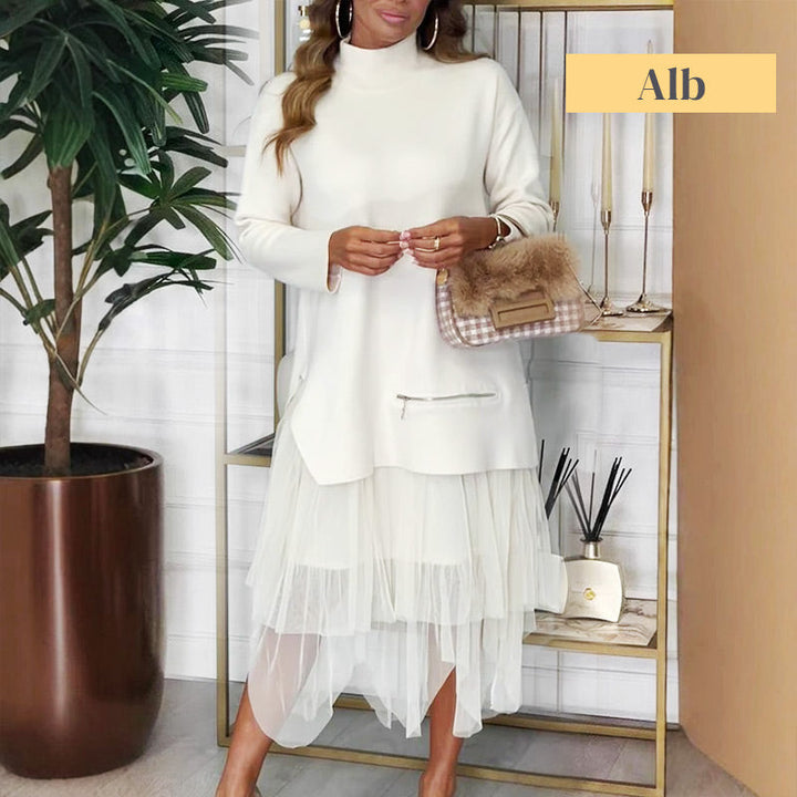 PENNYLANE - CONJUNTO ELEGANTE DE TUL CON MANGA LARGA