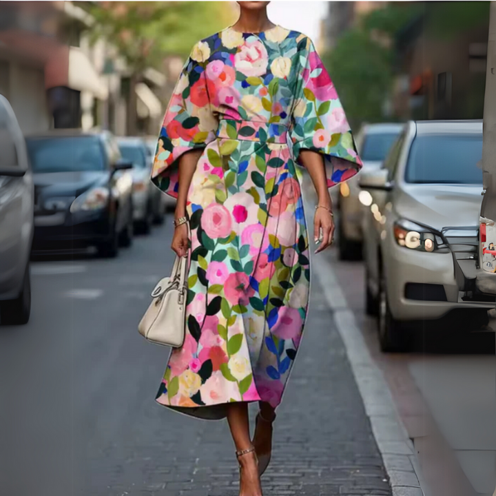 LUNA - VESTIDO MAXI CON CINTURA ELÁSTICA
