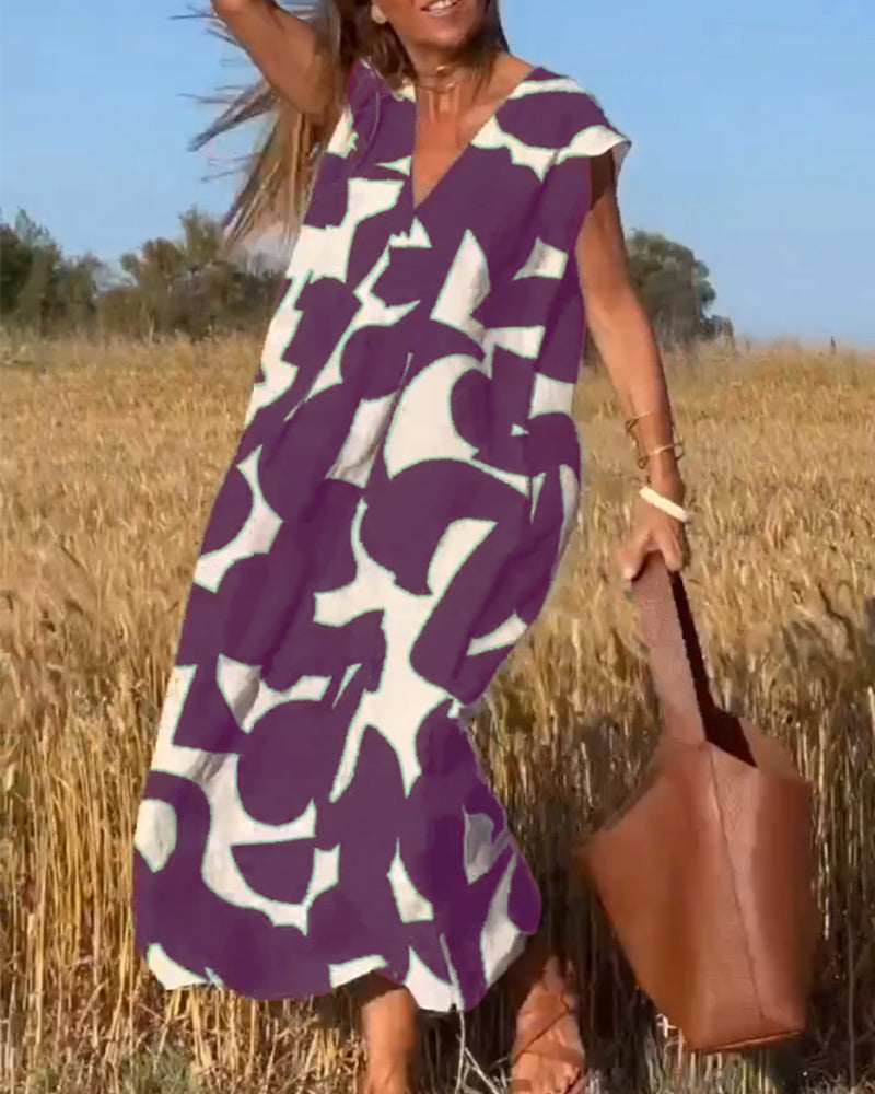 Alvina - Vestido Abstracto Relajado