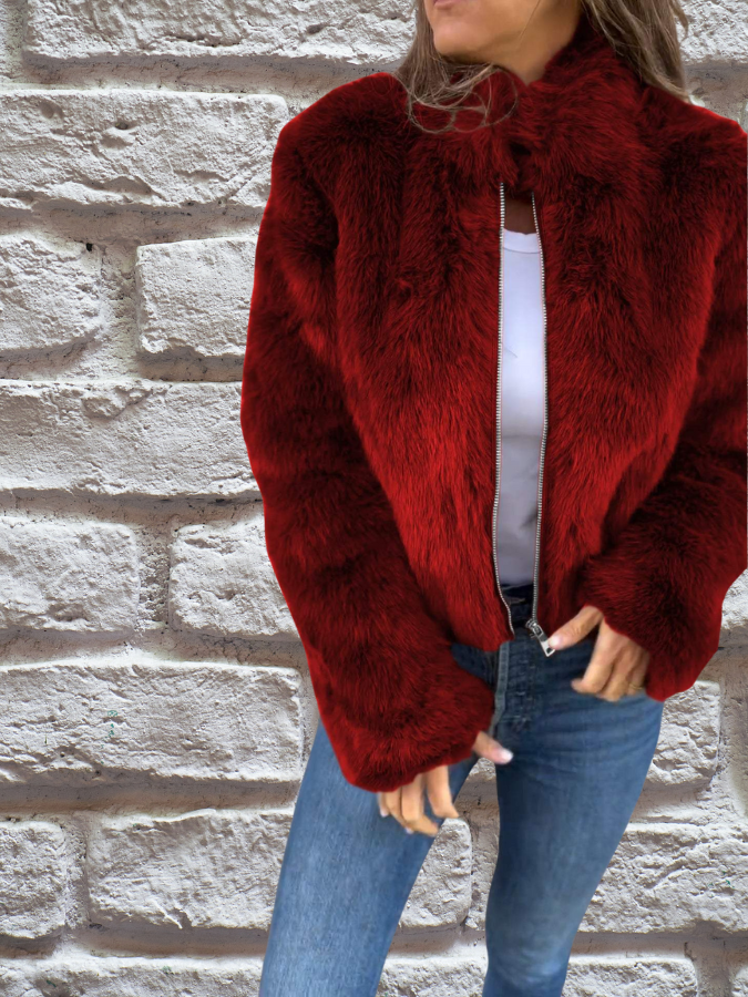 KATHLEEN - CHAQUETA DE INVIERNO DE PIEL SINTÉTICA