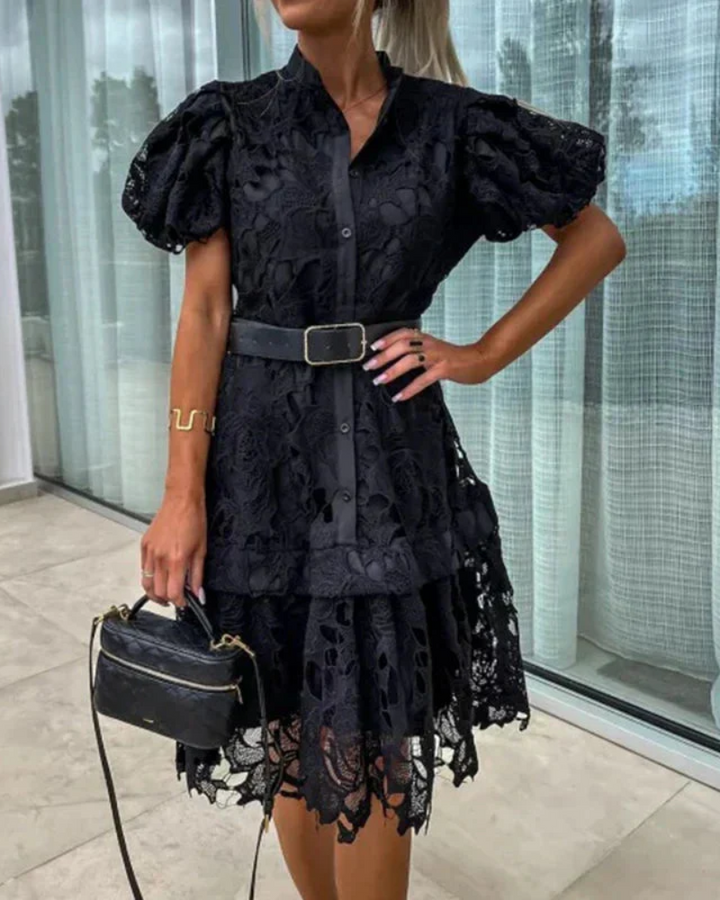 ADELAI - VESTIDO CLÁSICO DE ENCAJE