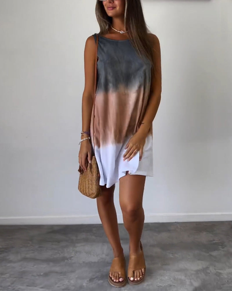 Crizzia - Vestido Casual con Degradado