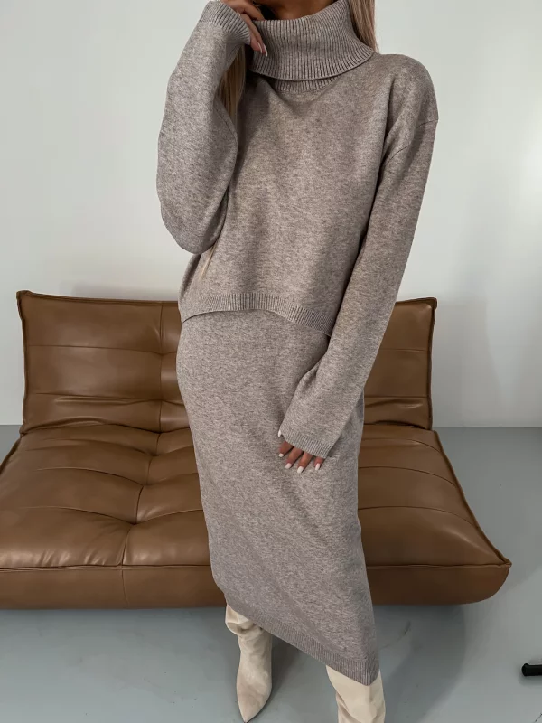 BARBARA - CONJUNTO DE VESTIDO MIDI Y SUÉTER