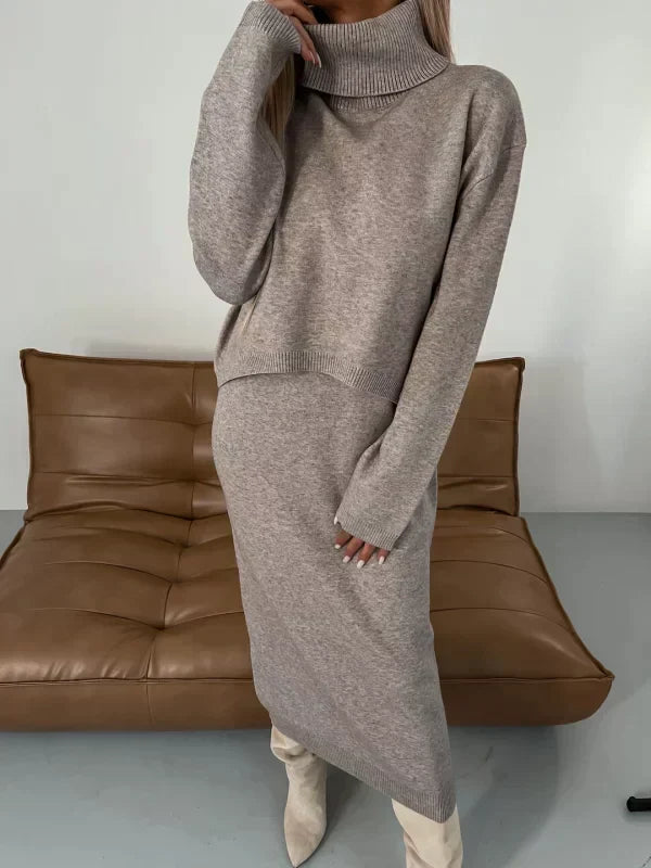 MITCH - CONJUNTO DE VESTIDO DE CUELLO ALTO ACOLCHADO
