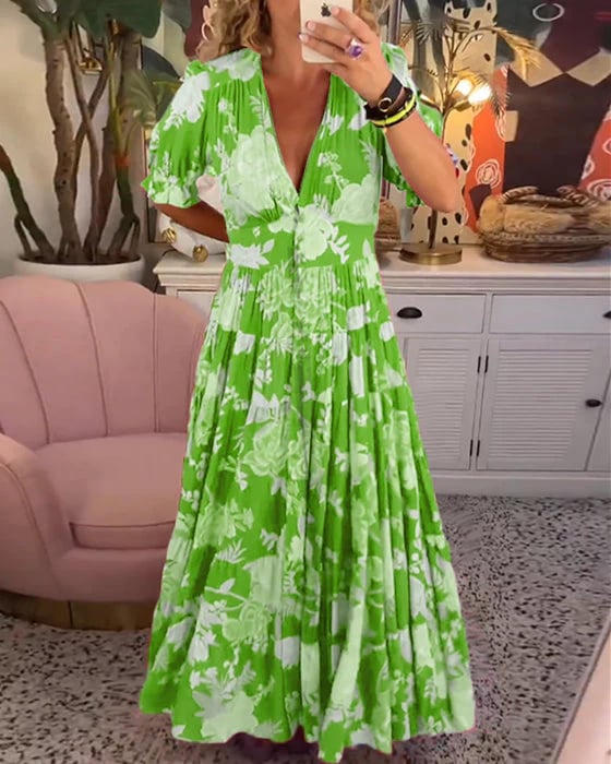 FELINA - VESTIDO DE VERANO CON FLORES VIBRANTES
