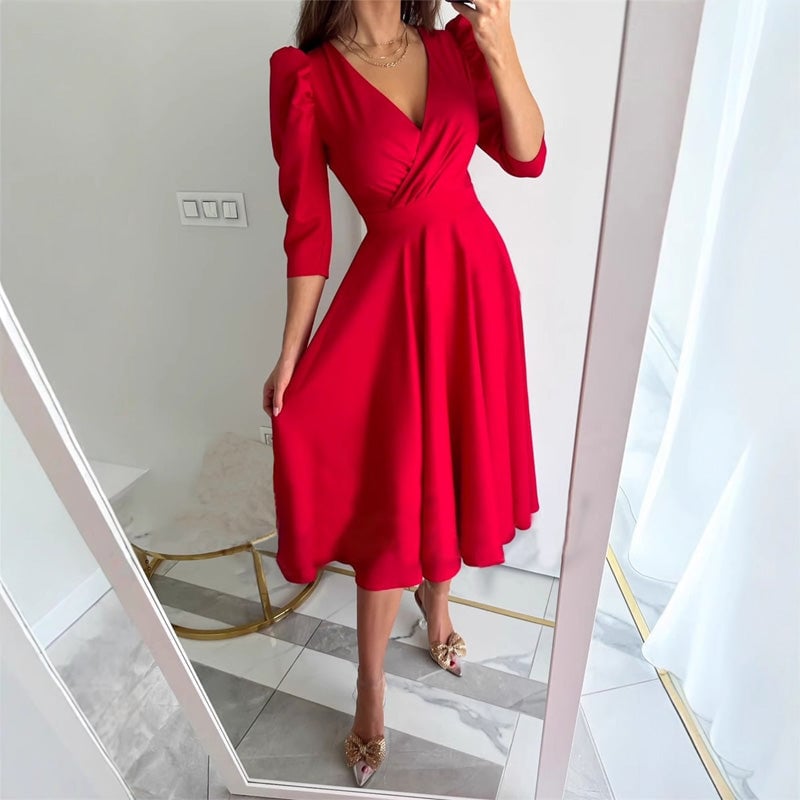 GOLA - VESTIDO MIDI QUE AFINA LA CINTURA