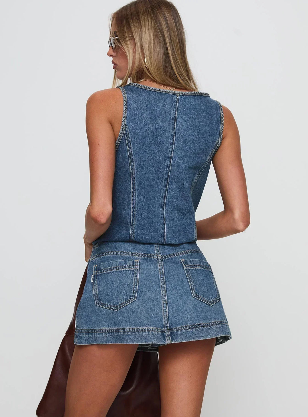COURTNEY - TOP Y FALDA DE DENIM RYDER