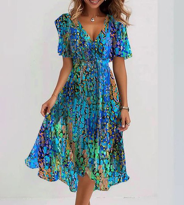 KAYCEE – VESTIDO MIDI MODERNO BLUE BELLE