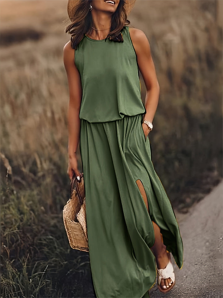 MAIA - VESTIDO LARGO SIN MANGAS