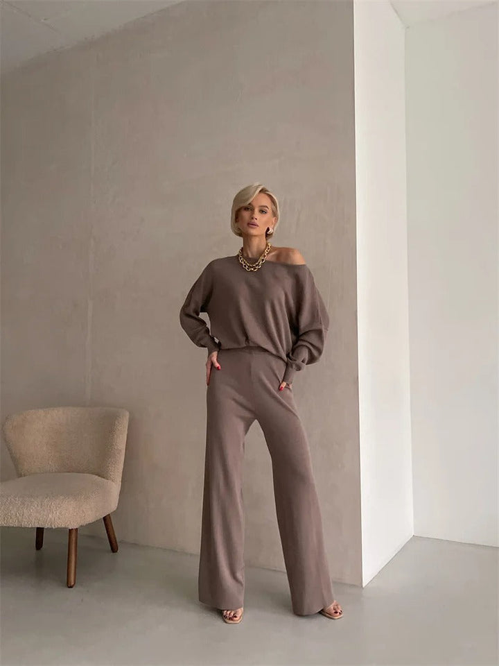 Ellie™ - Conjunto Monocromático Elegante de Punto para Invierno