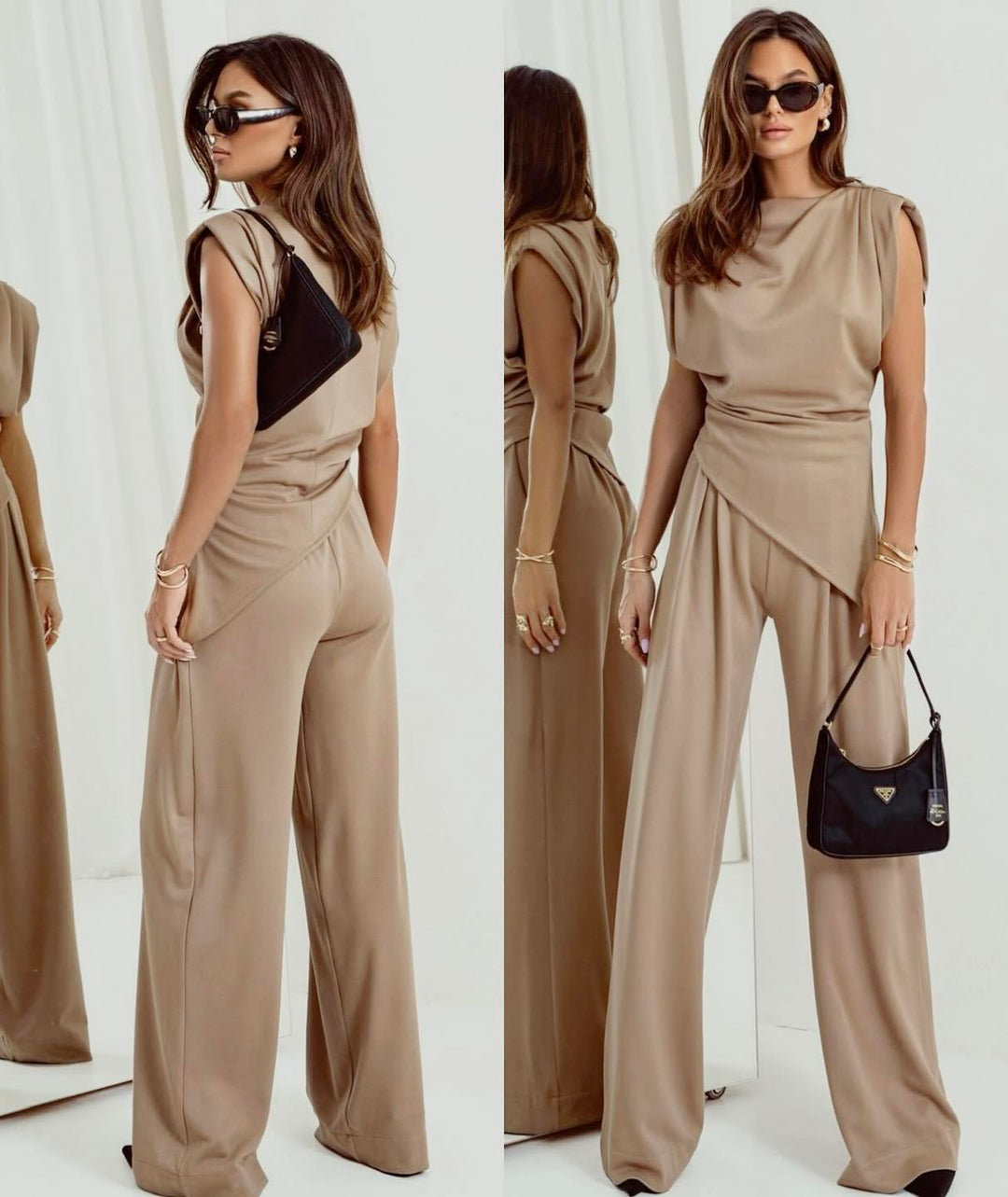 JETTE - CONJUNTO COORDINADO ELEGANTE – TOP Y PANTALONES