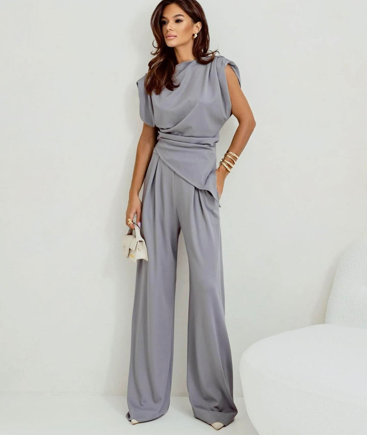 JETTE - CONJUNTO COORDINADO ELEGANTE – TOP Y PANTALONES