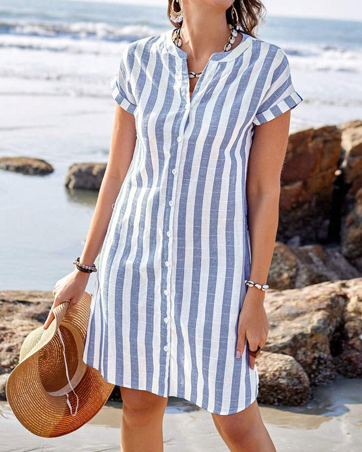 BREEL - VESTIDO DE VERANO A RAYAS FRESCO