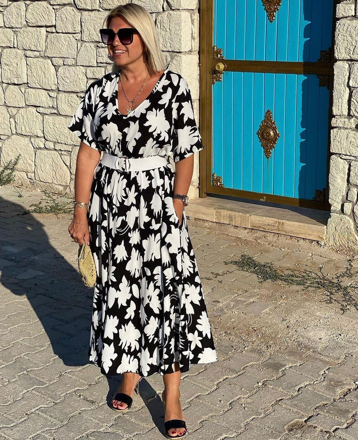 MALIA - VESTIDO ELEGANTE Y FLUIDO PARA EL ABDOMEN