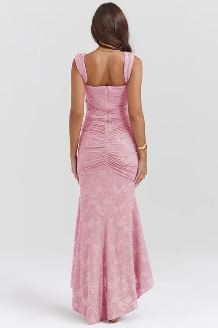 WANWAN - VESTIDO MAXI CON ESTAMPADO DE FLORES