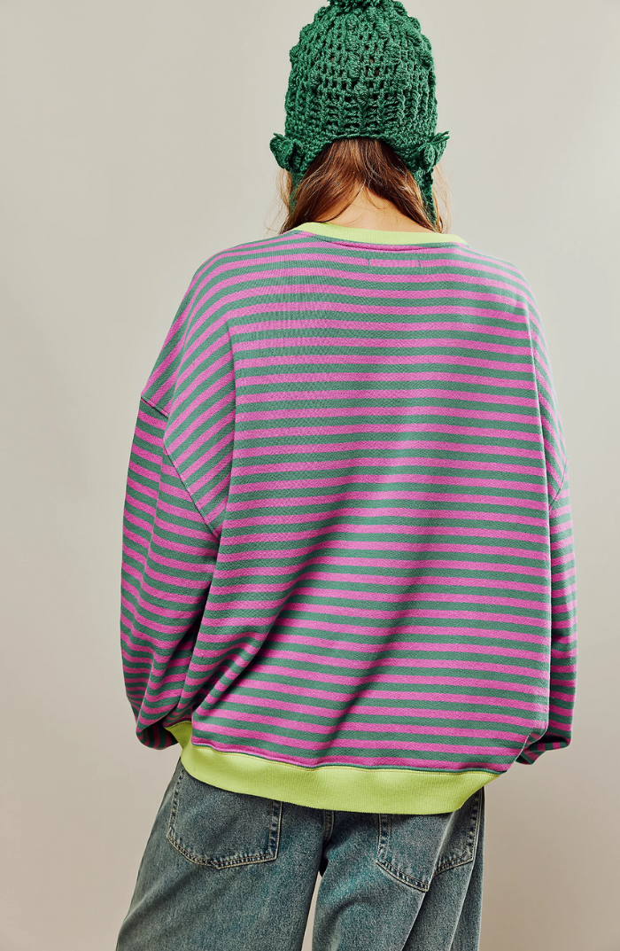 ARANZA - SUÉTER OVERSIZE A RAYAS