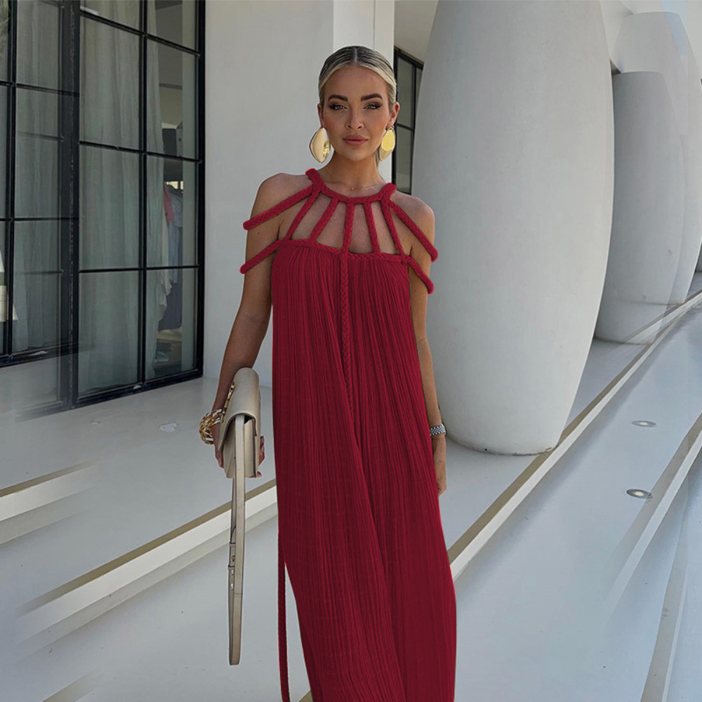 ROYALTY - VESTIDO MAXI MODERNO Y SOFISTICADO