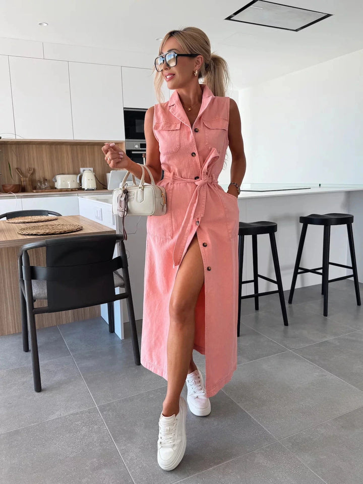 CANDICE - VESTIDO LARGO DE DENIM
