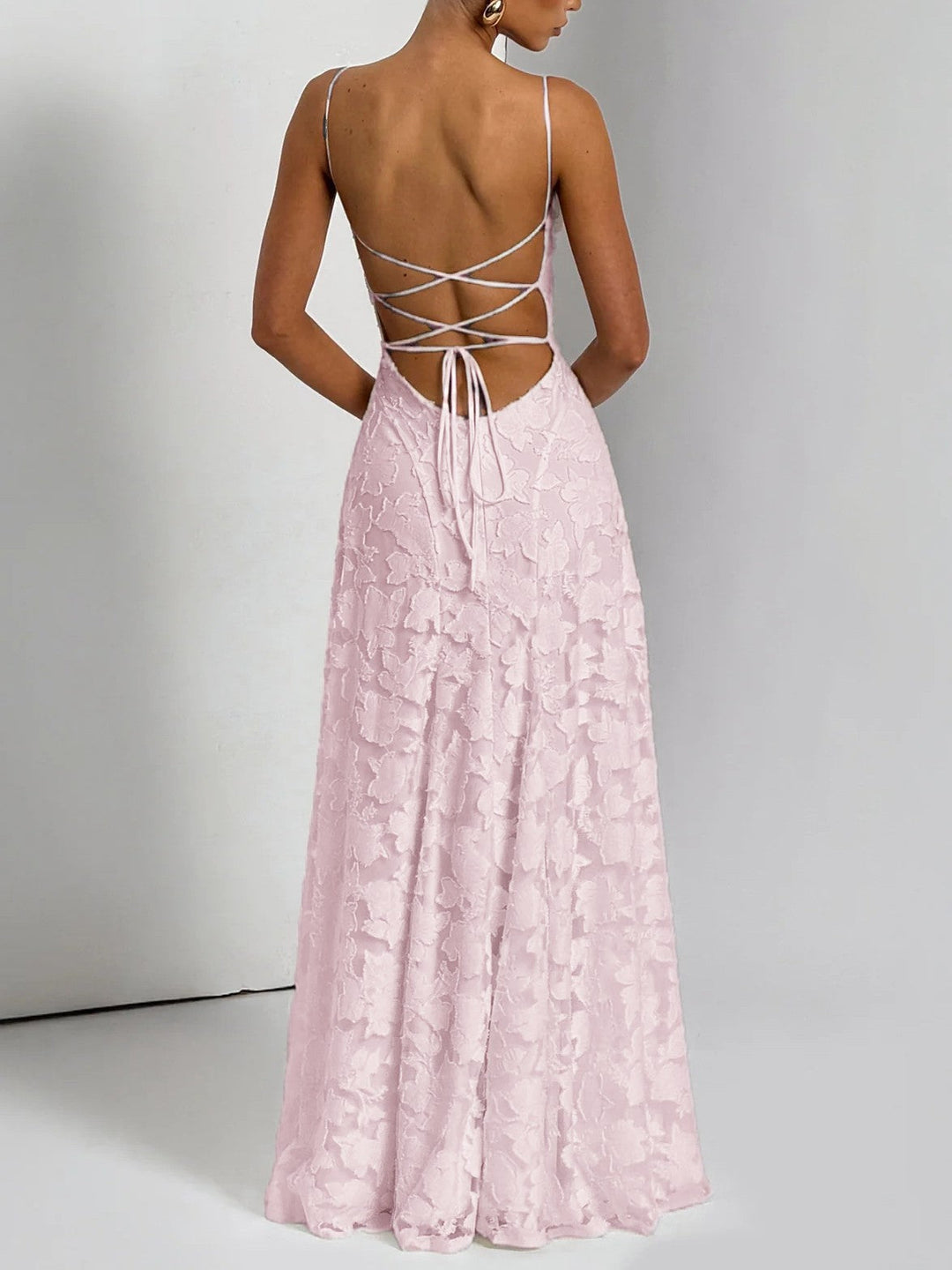 THEA - VESTIDO MAXI JACQUARD DE ELEGANCIA TEXTURIZADA
