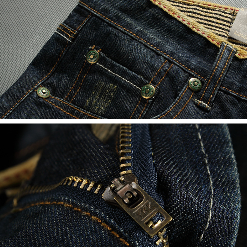 ELIAS - SHORTS DE MEZCLILLA CON BORDES DESGARRADOS