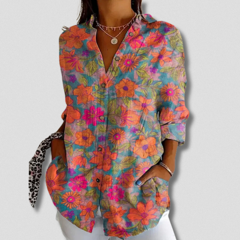 STACEY - BLUSA DE MANGA LARGA CON ESTAMPADO FLORAL