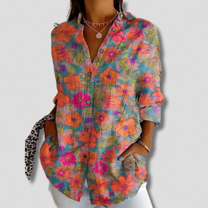 STACEY - BLUSA DE MANGA LARGA CON ESTAMPADO FLORAL