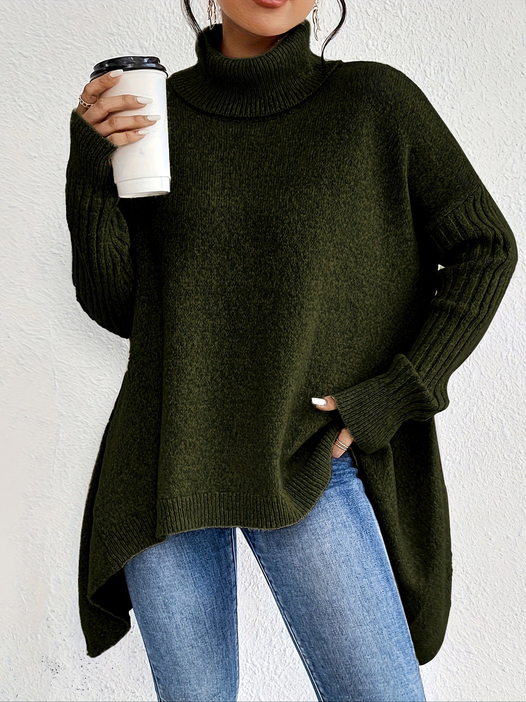Isla | Suéter Oversized de Cuello Alto